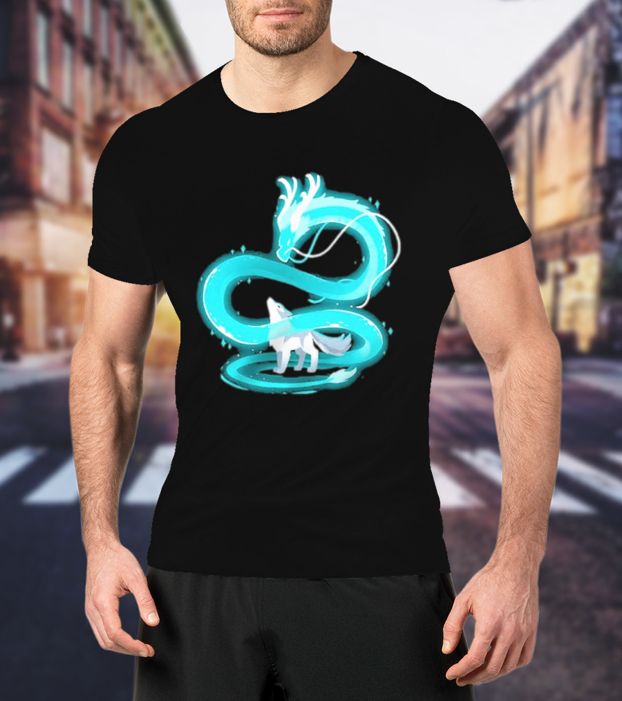 Esprit De La Lune Dragon And Wolf T-Shirt