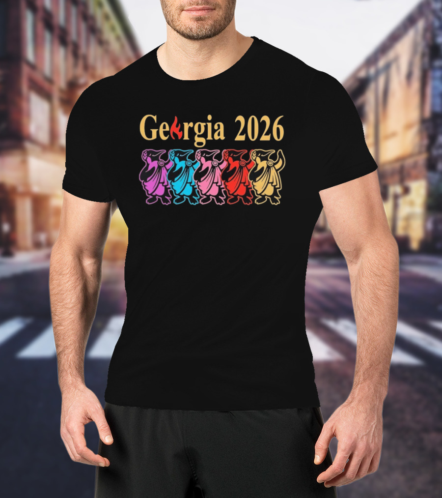 Georgia 2026 Colorful Penguin Lineup T-Shirt