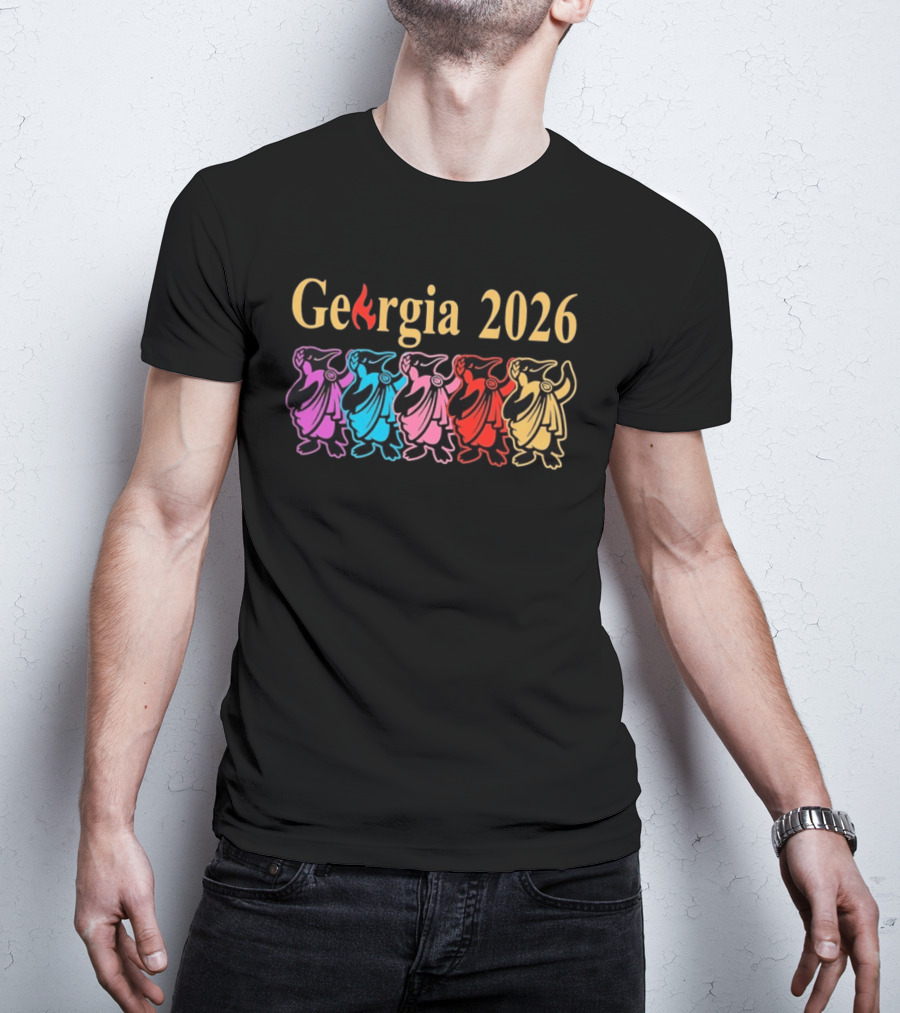 Georgia 2026 Colorful Penguin Lineup T-Shirt