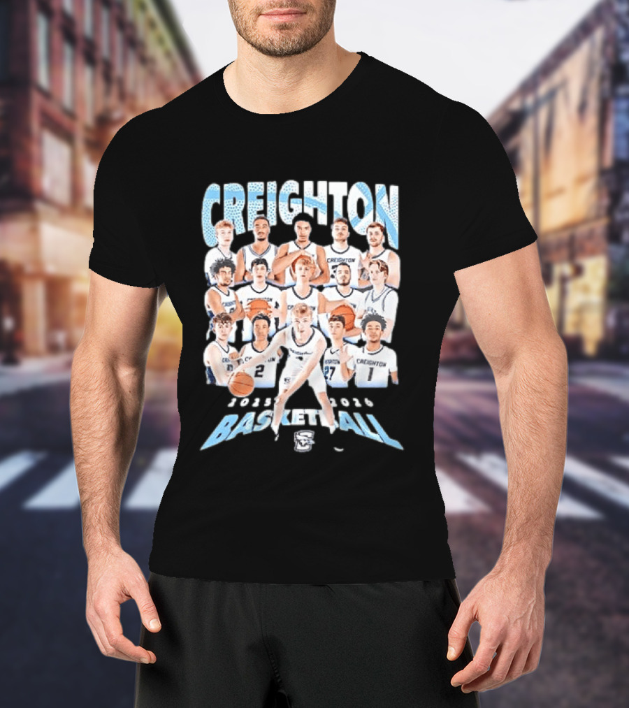 Creighton 2026 Basketball Team Players Roster T-Shirt