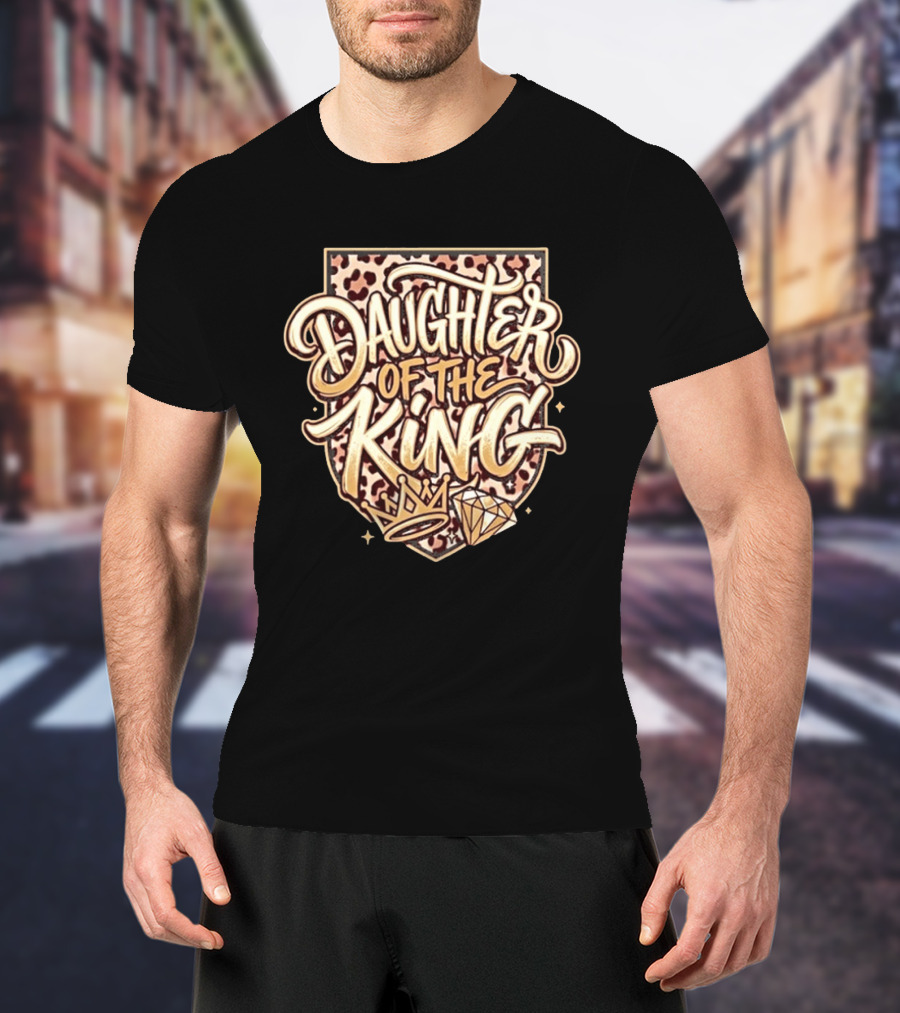 Daughter Of The King Leopard Crown Diamond T-Shirt