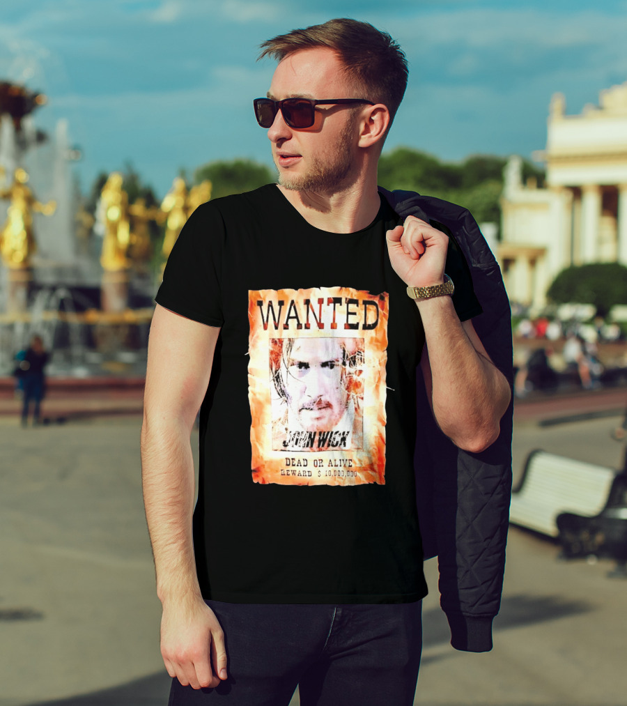 Wanted John Wick Dead Or Alive Reward 10 Million Dollars T-Shirt