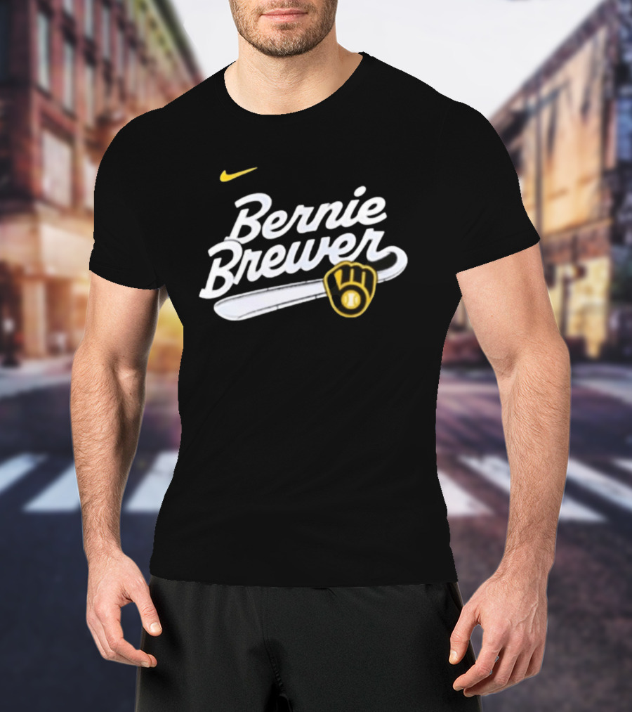Bernie Brewer Milwaukee Brewers Iconic Bat And Ball Nike T-Shirt