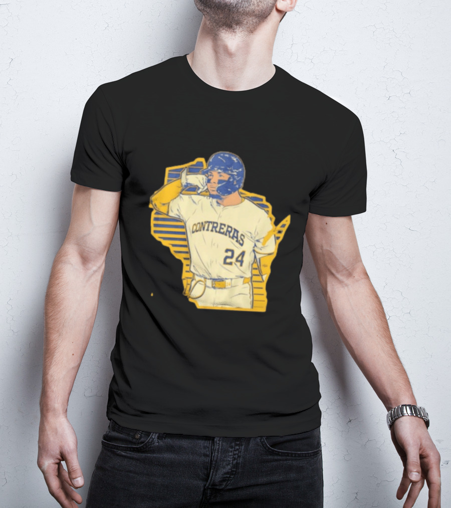 William Contreras Number 24 Milwaukee Baseball Player Original T-Shirt