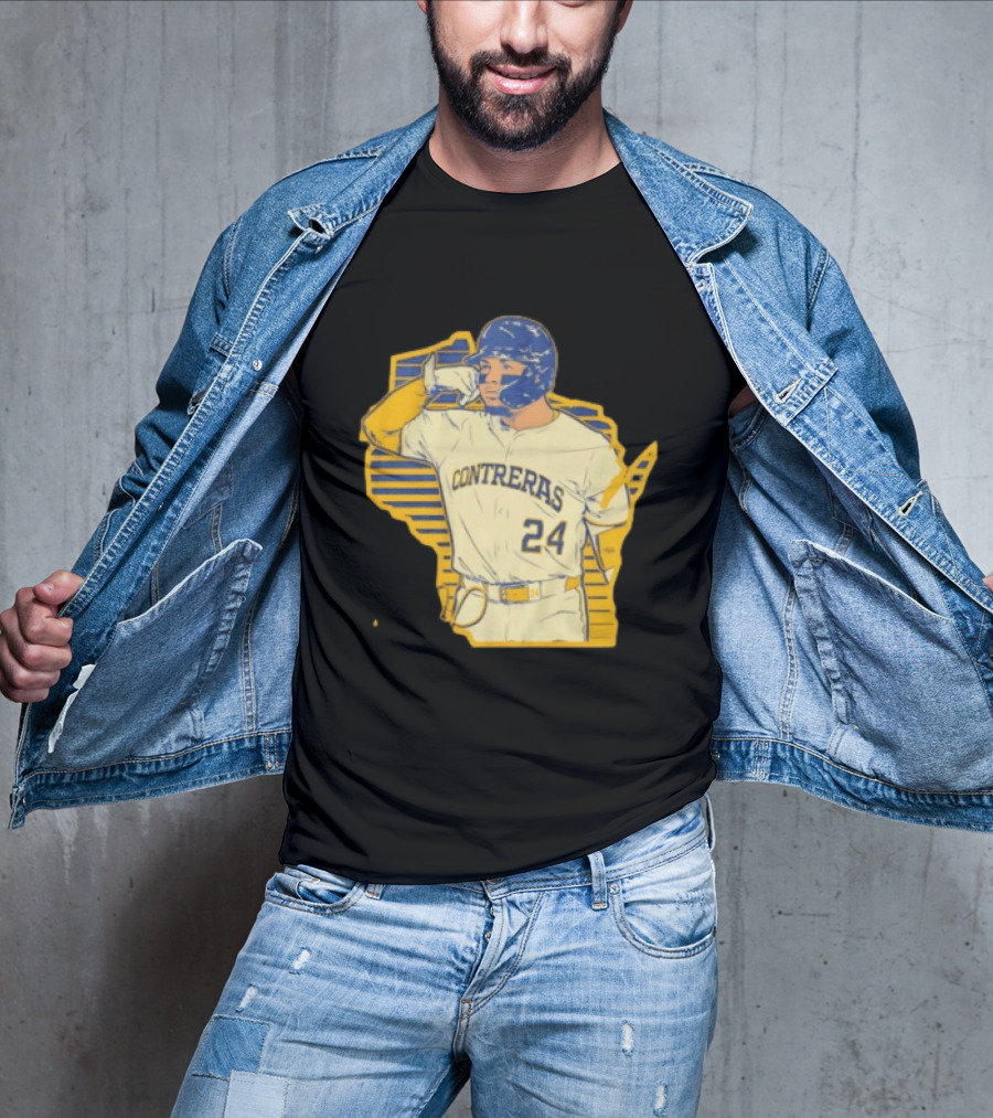 William Contreras Number 24 Milwaukee Baseball Player Original T-Shirt