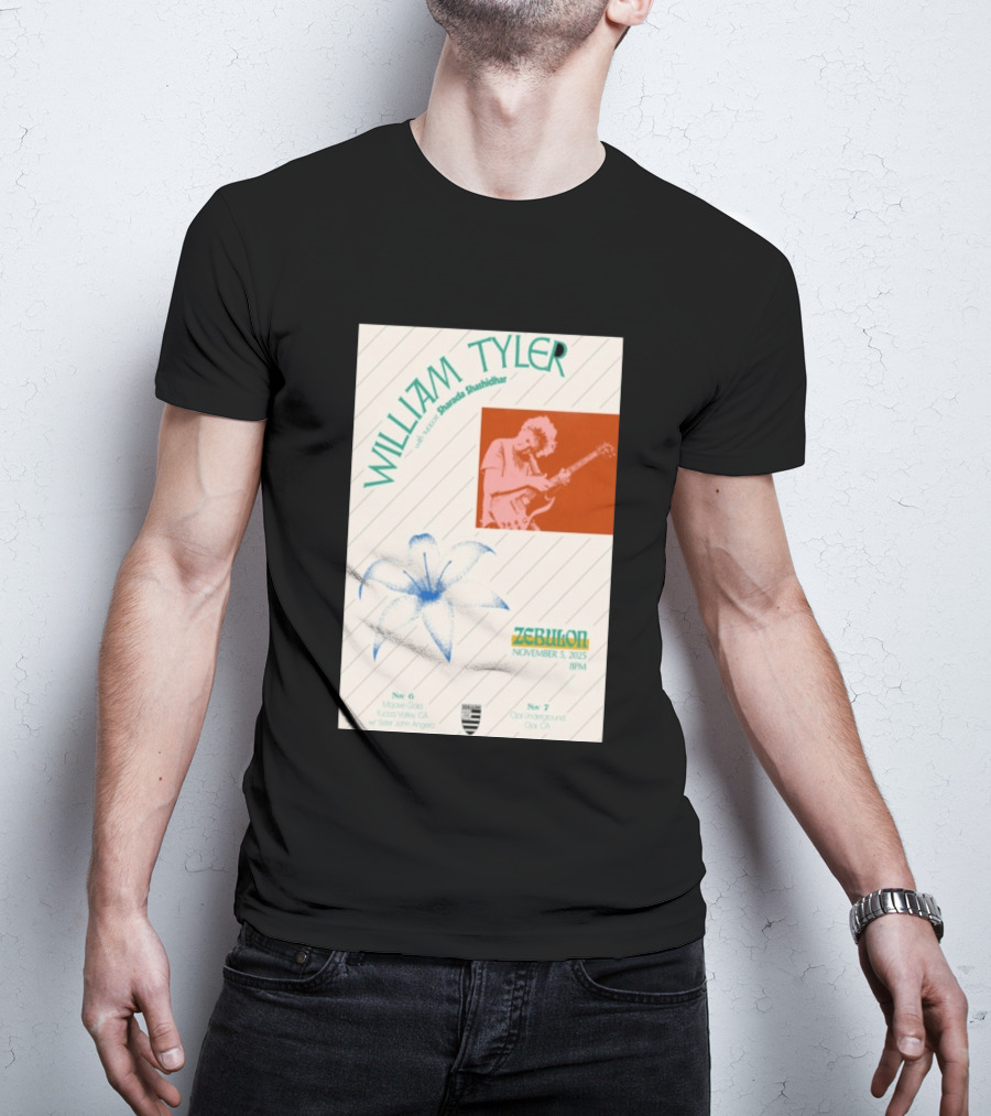 William Tyler Shazhad Shashidhar Zebulon California Concert November 5 6 7 2025 Mohave Gold Ojai Underground T-Shirt