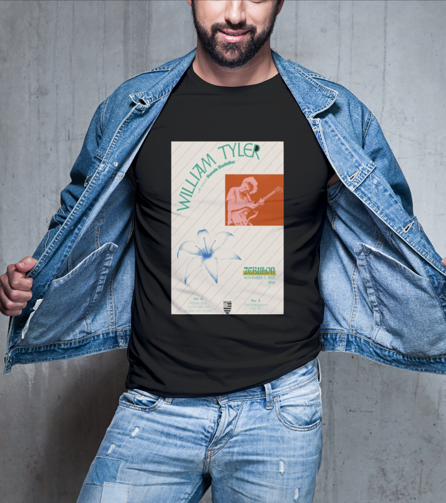 William Tyler Shazhad Shashidhar Zebulon California Concert November 5 6 7 2025 Mohave Gold Ojai Underground T-Shirt