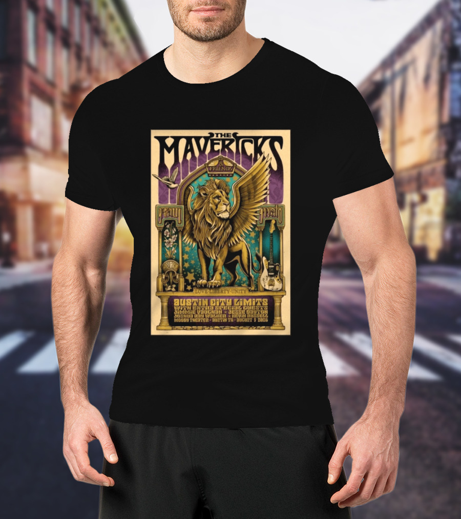The Mavericks Austin City Limits Tour August 7 2026 Moody Theater Texas Music Concert T-Shirt