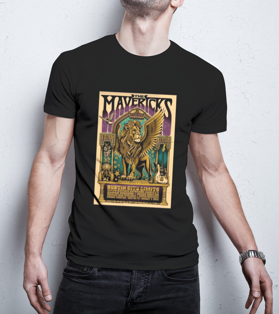The Mavericks Austin City Limits Tour August 7 2026 Moody Theater Texas Music Concert T-Shirt