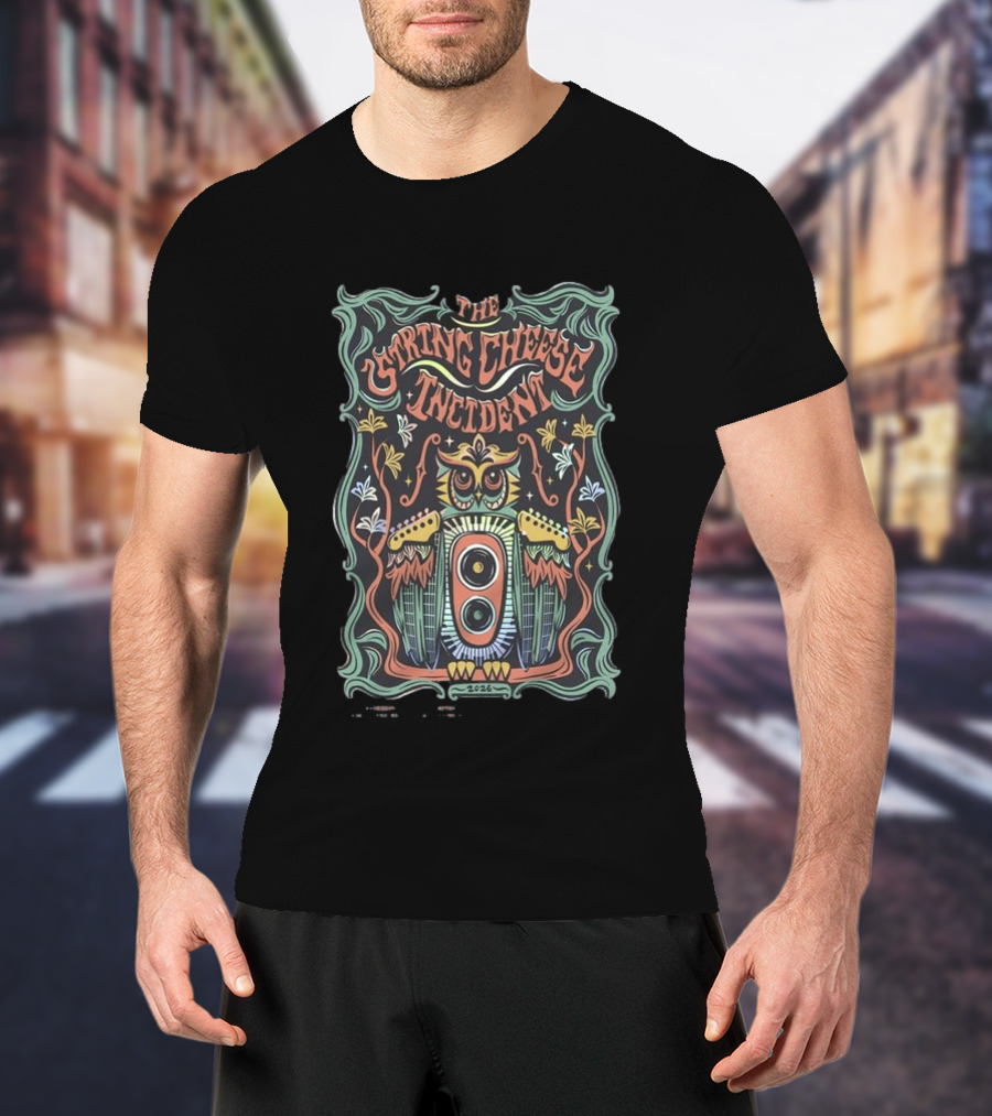 The String Cheese Incident Tour 2026 Owl Speaker T-Shirt