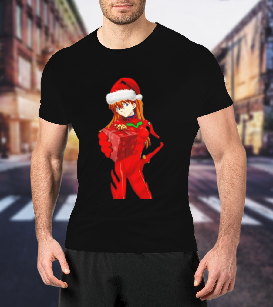 Asuka Christmas Present Neon Genesis Evangelion Anime T-Shirt