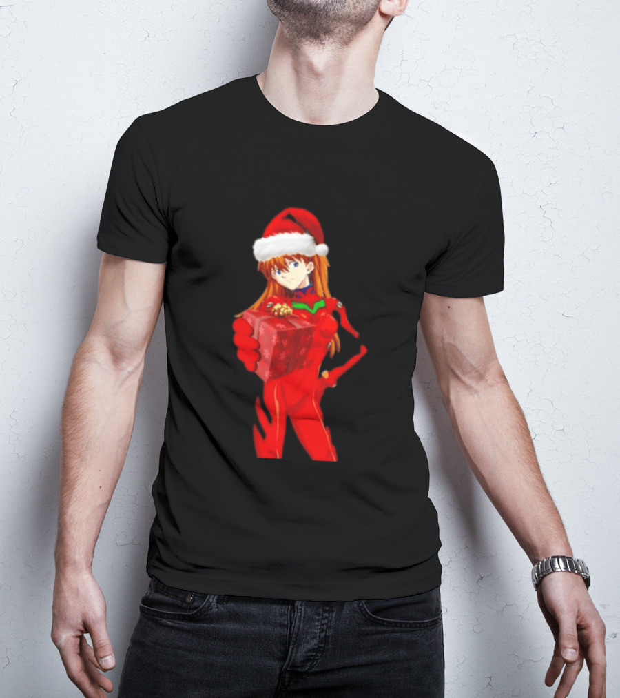 Asuka Christmas Present Neon Genesis Evangelion Anime T-Shirt