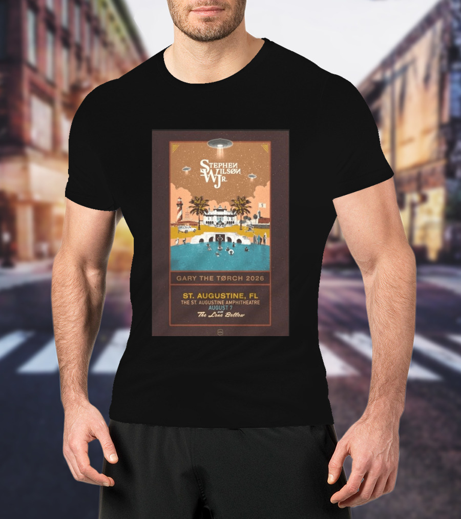 Stephen Wilson Jr St. Augustine Amphitheatre August 7 2026 Gary The Torch The Lone Bellow T-Shirt