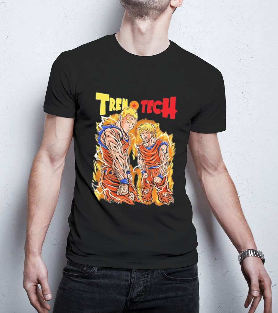 Tren Tech Dragon Ball Z Super Saiyan Goku Transformation Energy Burst T-Shirt