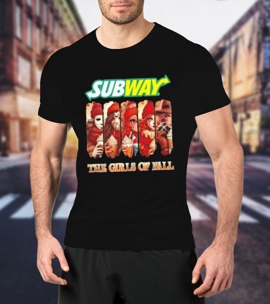 Trendy Subway The Girls Of Fall Cosplay Halloween T-Shirt