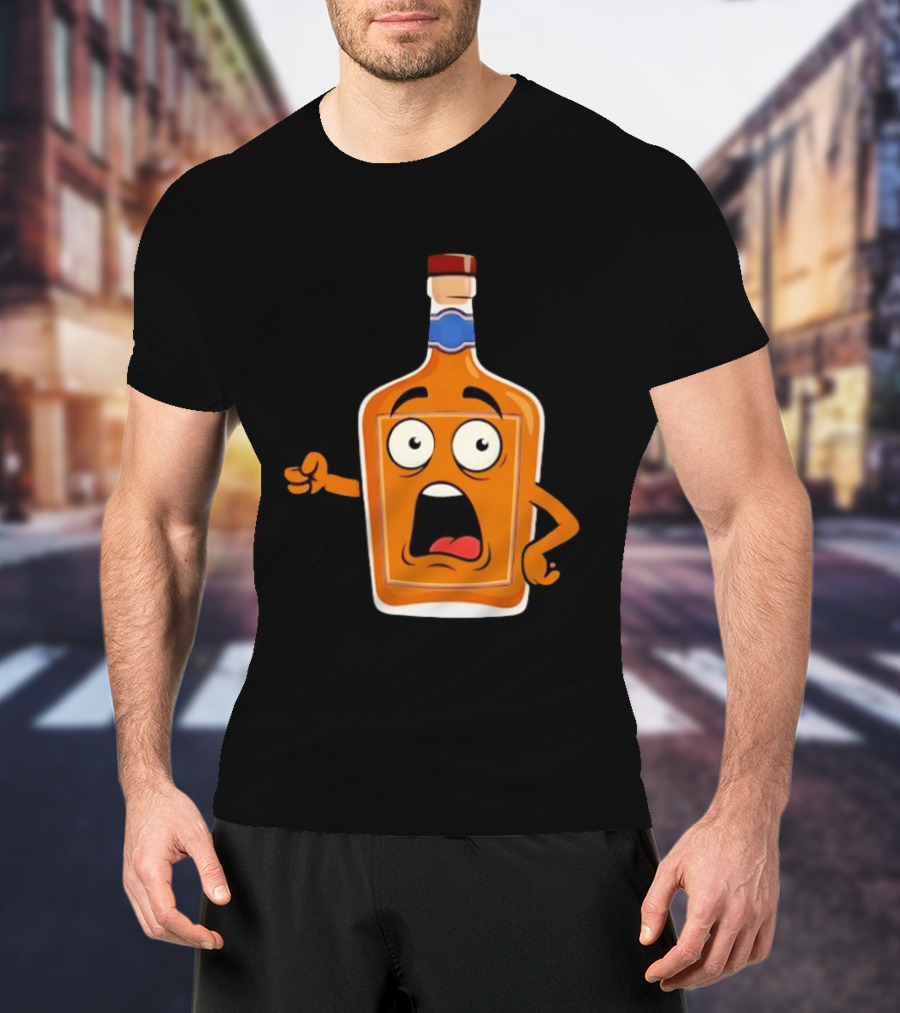 Tears Of The Left Whiskey Funny Cartoon Expression T-Shirt