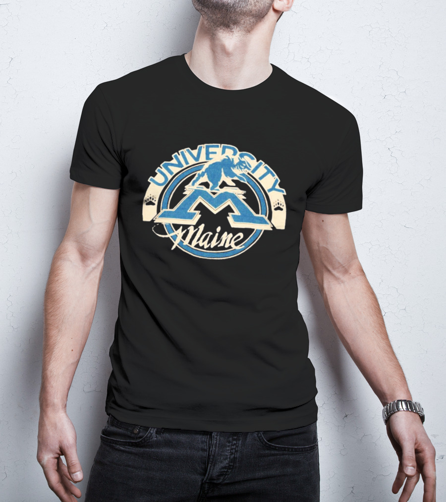 University Of Maine Bear Mascot Circular T-Shirt