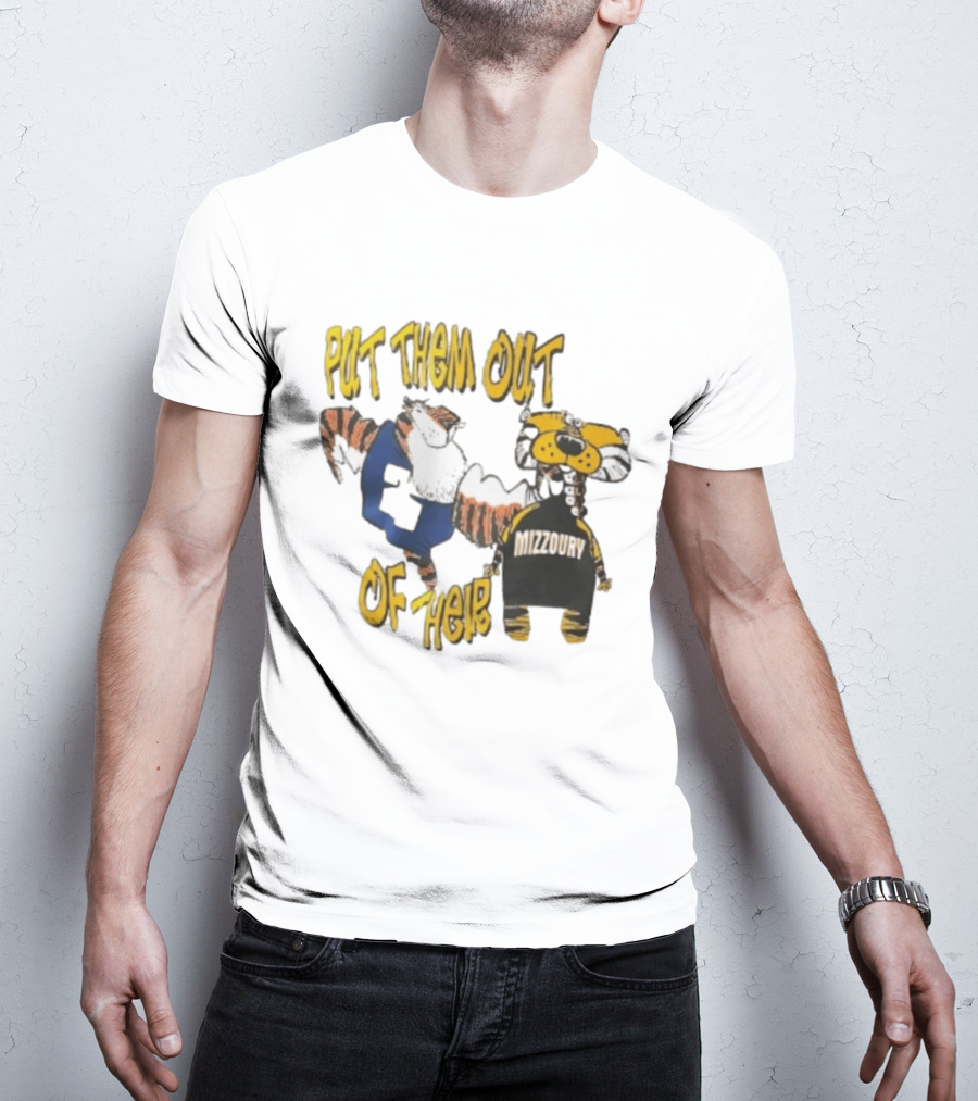 Put Them Out Of Their Mizzoury Auburn Tigers Missouri Tigers T-Shirt