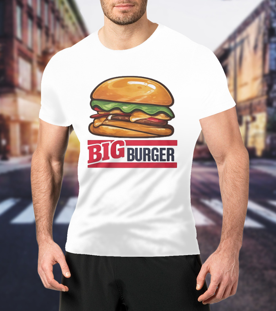 Big Burger Cheeseburger Fast Food Hamburger T-Shirt