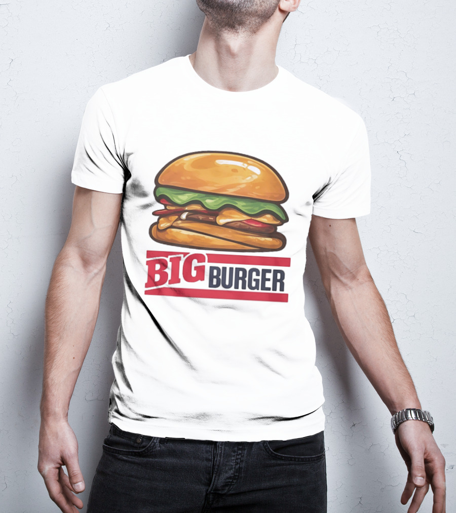 Big Burger Cheeseburger Fast Food Hamburger T-Shirt