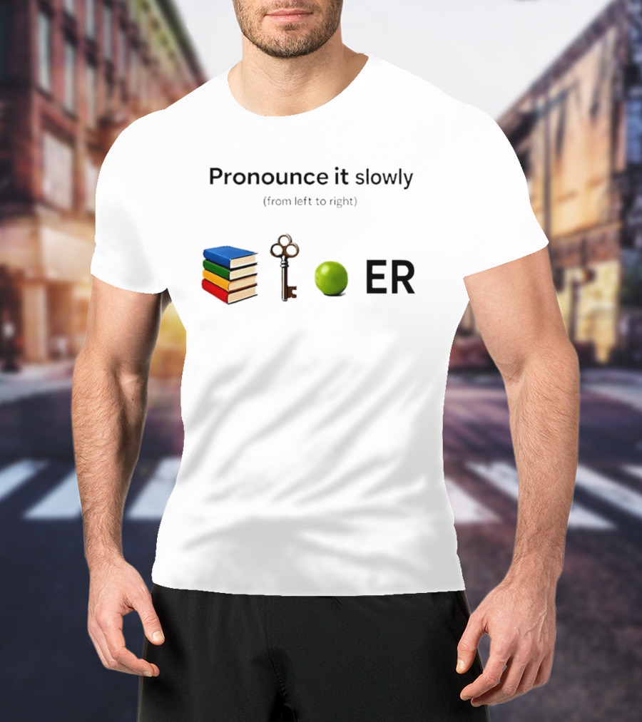 Pronounce It Slowly Books Key Lime ER Puzzle T-Shirt