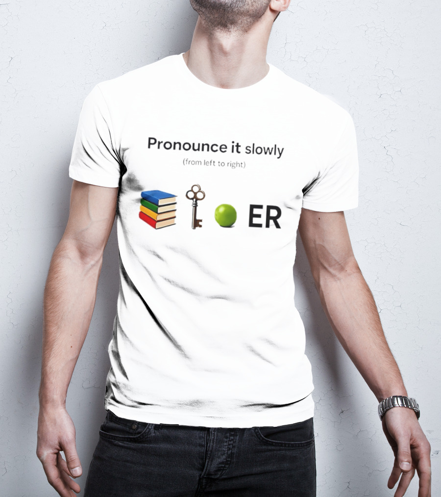 Pronounce It Slowly Books Key Lime ER Puzzle T-Shirt