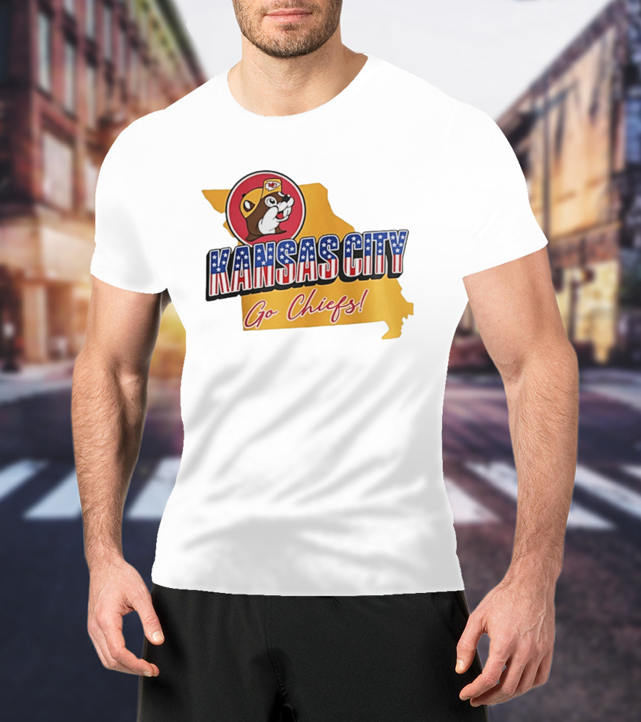 Kansas City Chiefs Buc Ees Go Chiefs Patriotic Kansas City T-Shirt
