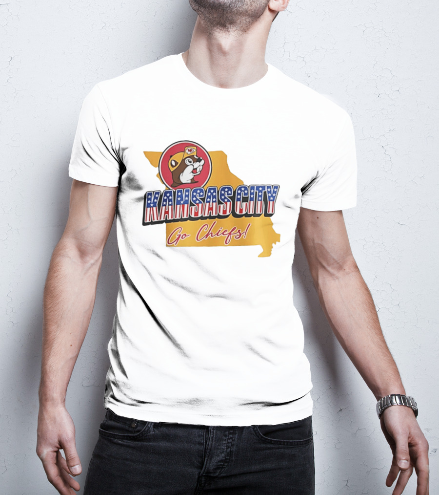 Kansas City Chiefs Buc Ees Go Chiefs Patriotic Kansas City T-Shirt