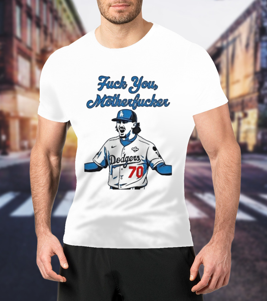 La Dodgers Justin Wrobleski 70 Baseball T-Shirt