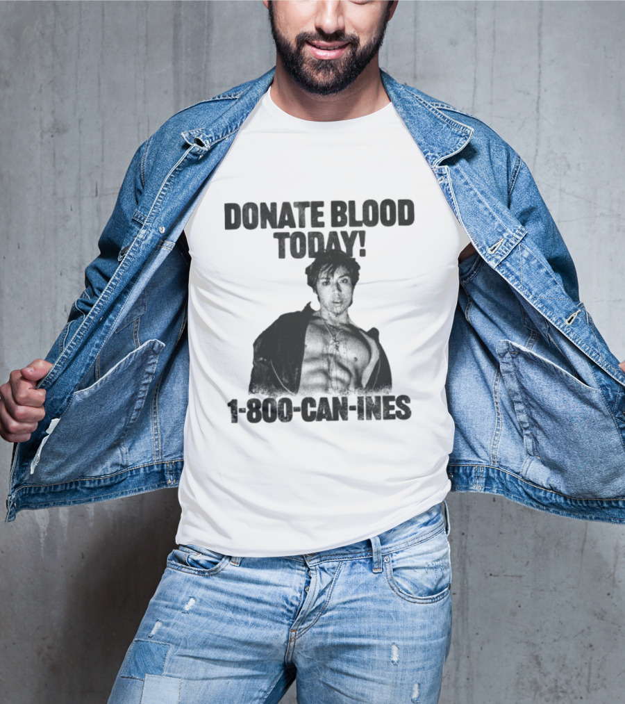 Mad Tsai Store Donate Blood Today 1 800 Can Ines White T-Shirt