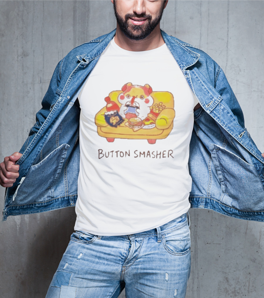 Classic Muffin Corner Muffinmaru Button Smasher Couch Potato Gamer Snack Time T-Shirt