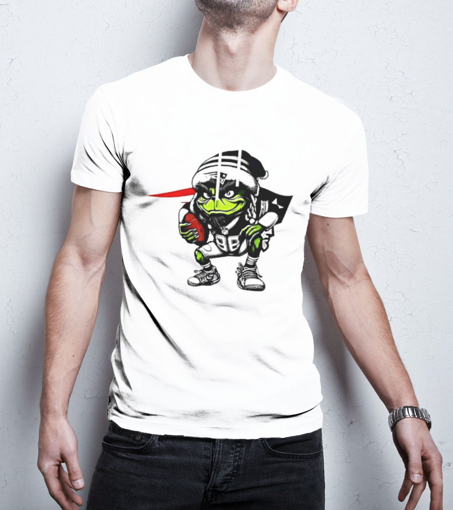 New England Patriots Grinch Christmas Football Collaboration T-Shirt