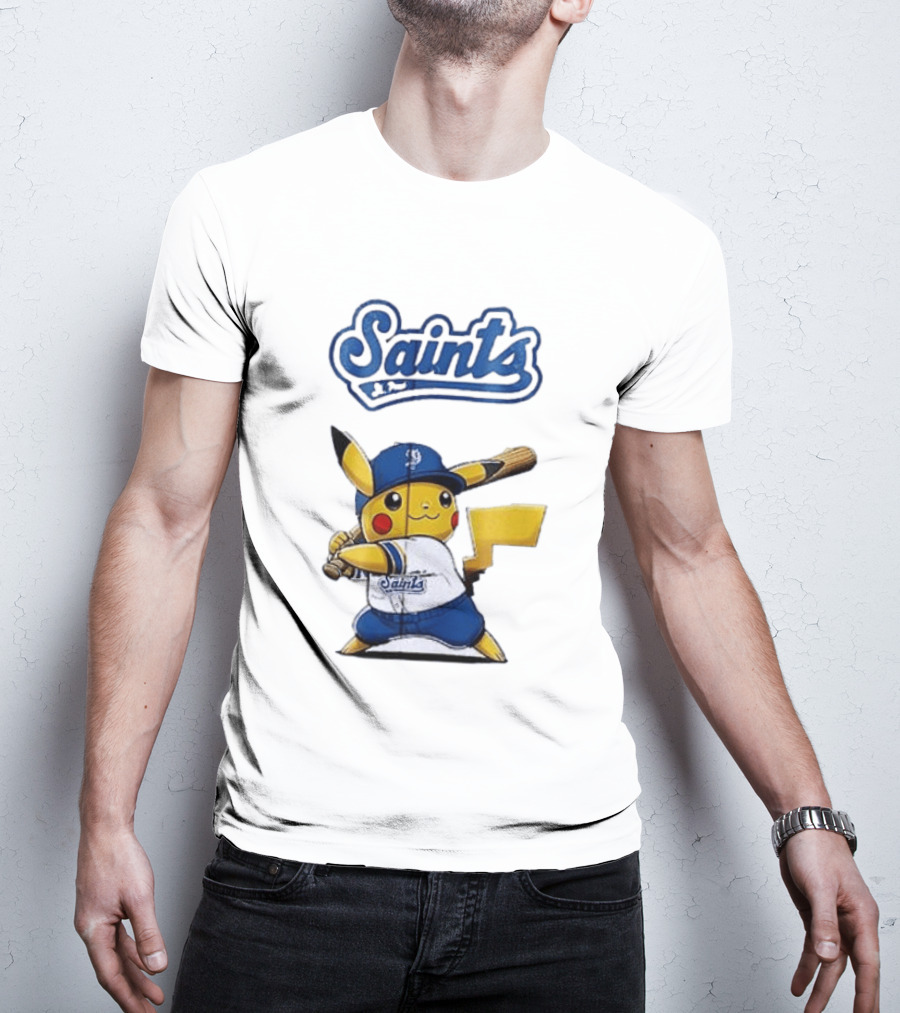St Paul Saints Pikachu Baseball Collaboration T-Shirt