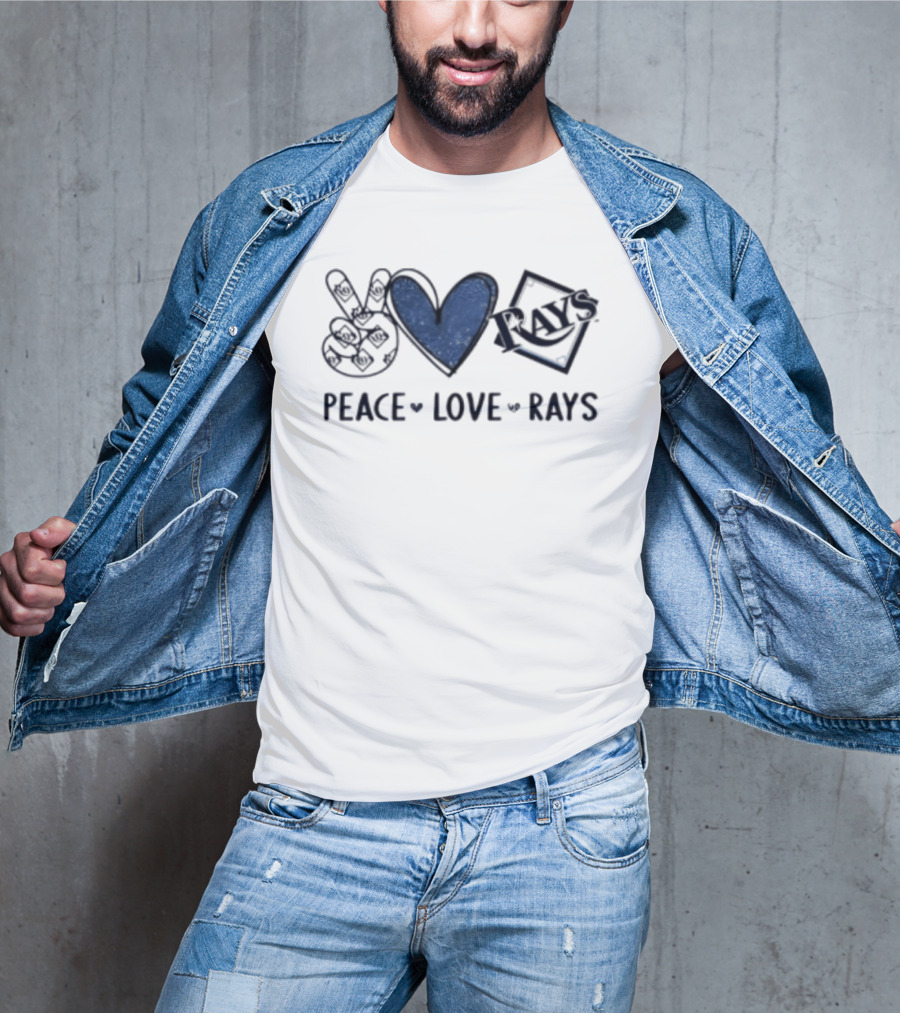 Peace Love Rays Tampa Bay Baseball Original T-Shirt