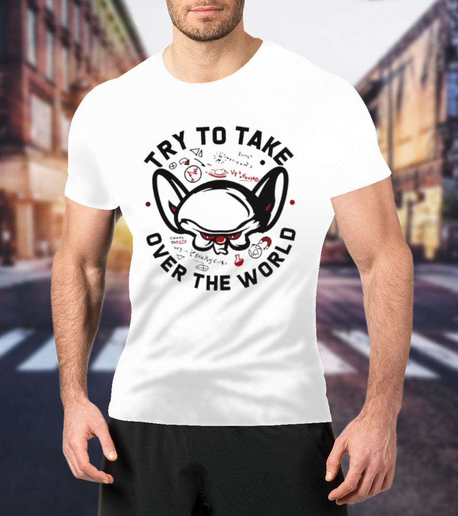 Try To Take Over The World Brain Cartoon T-Shirt