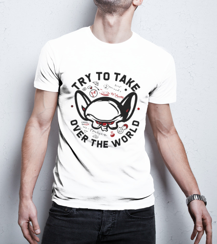 Try To Take Over The World Brain Cartoon T-Shirt