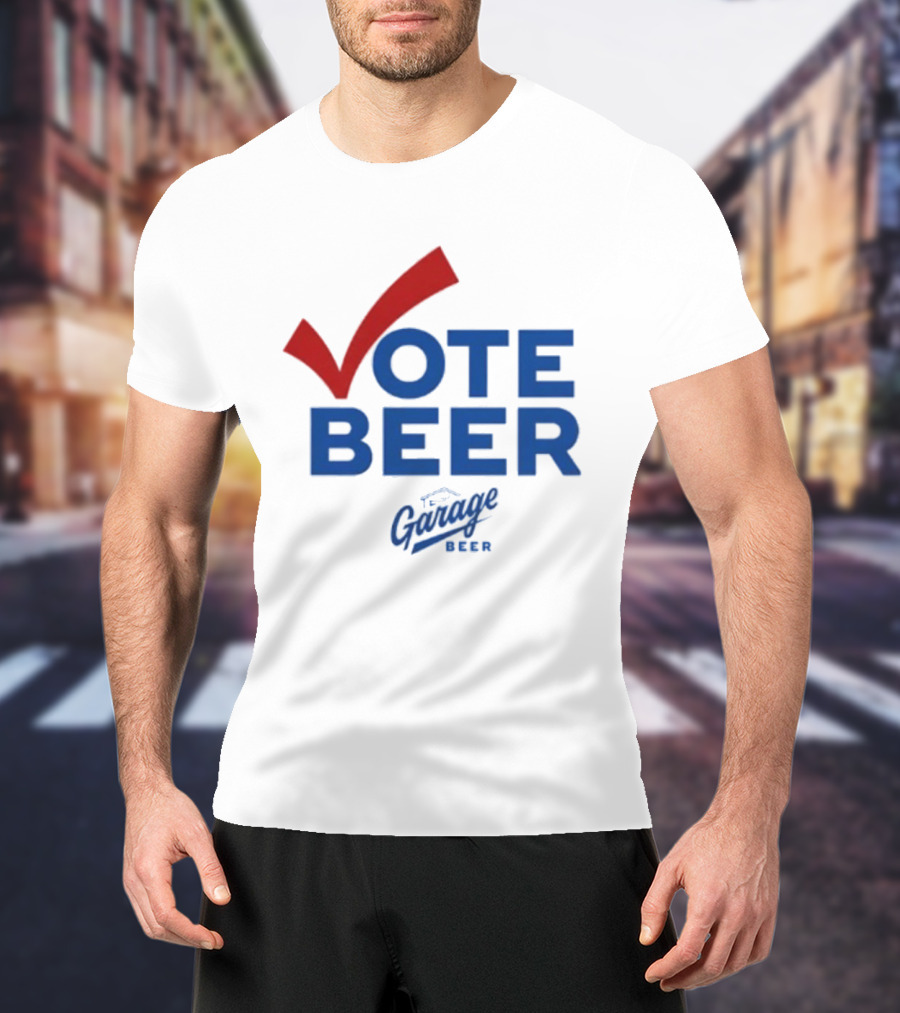Vote Beer Garage Beer 2025 Checkmark Original T-Shirt