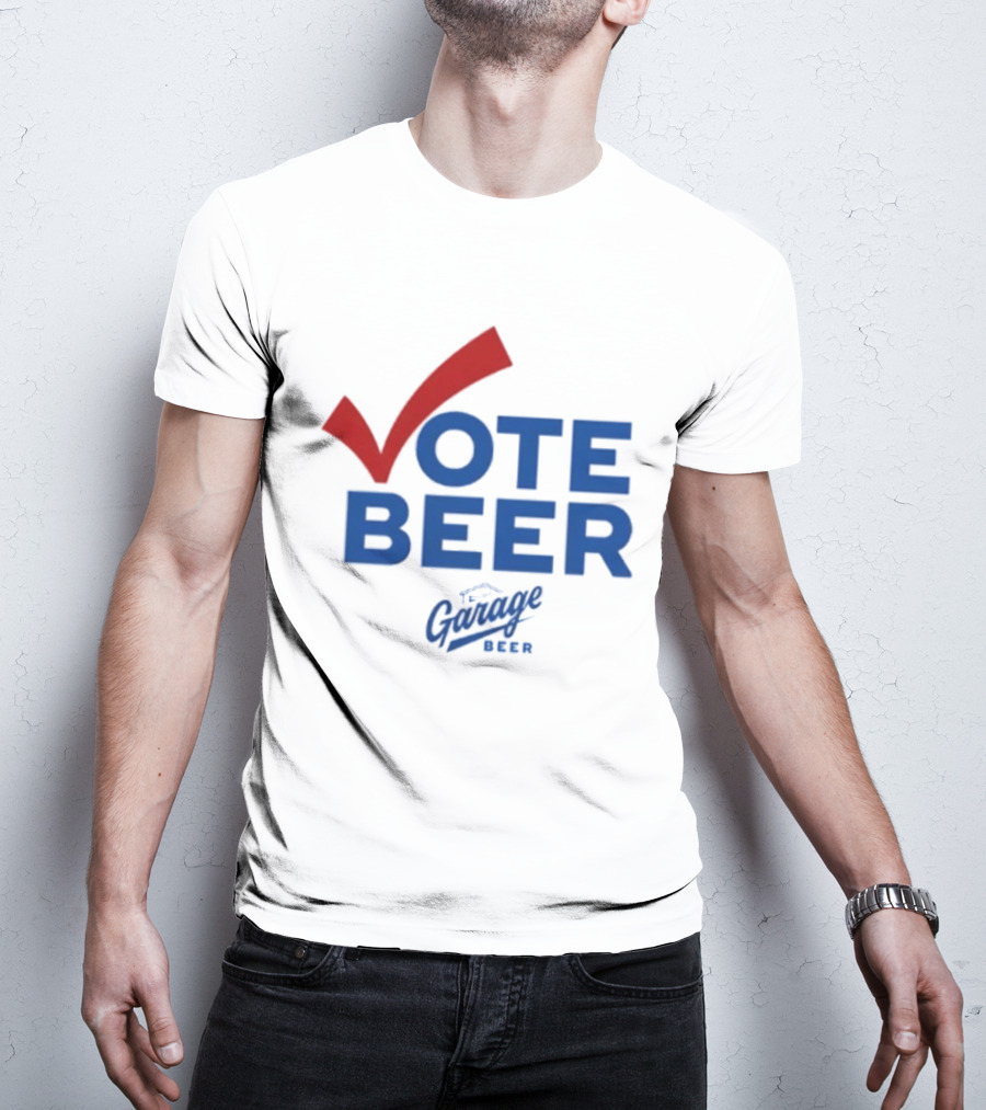 Vote Beer Garage Beer 2025 Checkmark Original T-Shirt