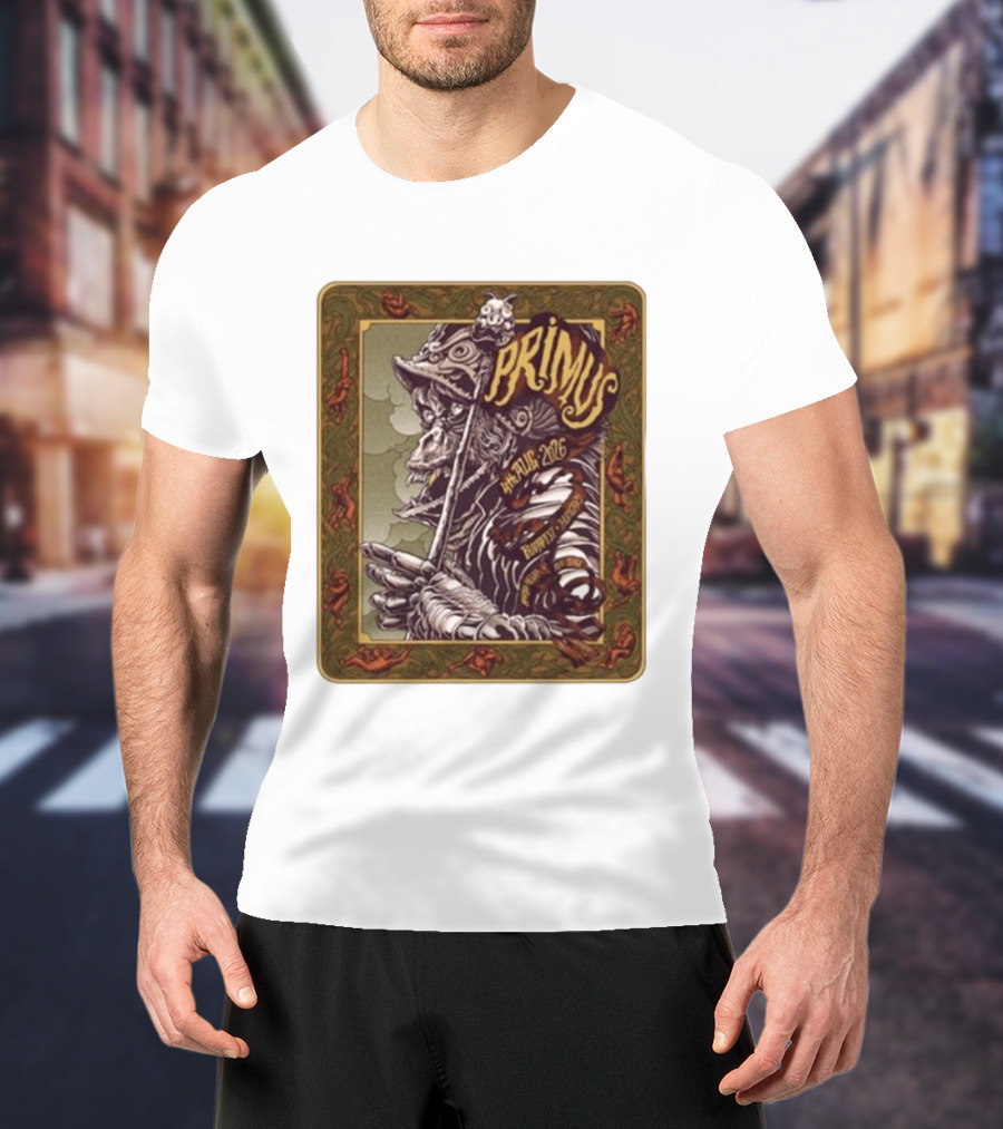 Primus 04 Aug 2026 Budapest Hungary Concert Vintage Warrior T-Shirt