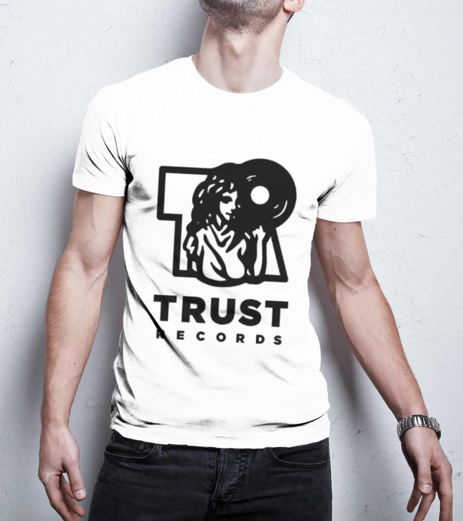 Trust Records Vinyl Spinning Woman T-Shirt