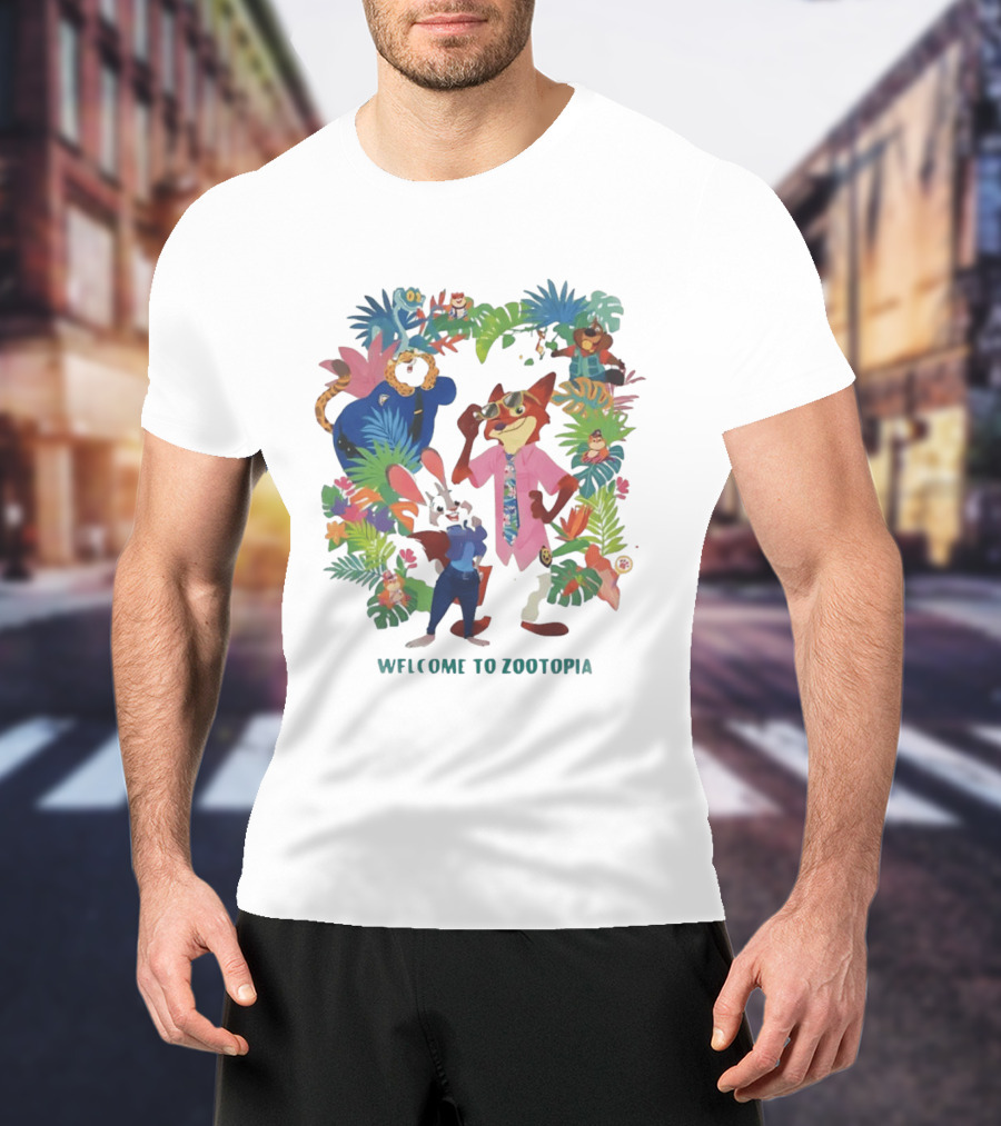 Welcome To Zootopia Enjoy Our Pawpsicle Jungle Adventure Characters T-Shirt