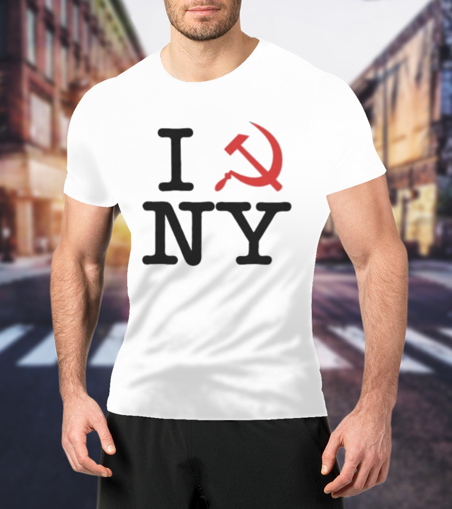 I Love NY Zohran Mamdani Hammer And Sickle T-Shirt