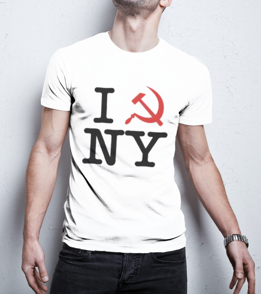 I Love NY Zohran Mamdani Hammer And Sickle T-Shirt