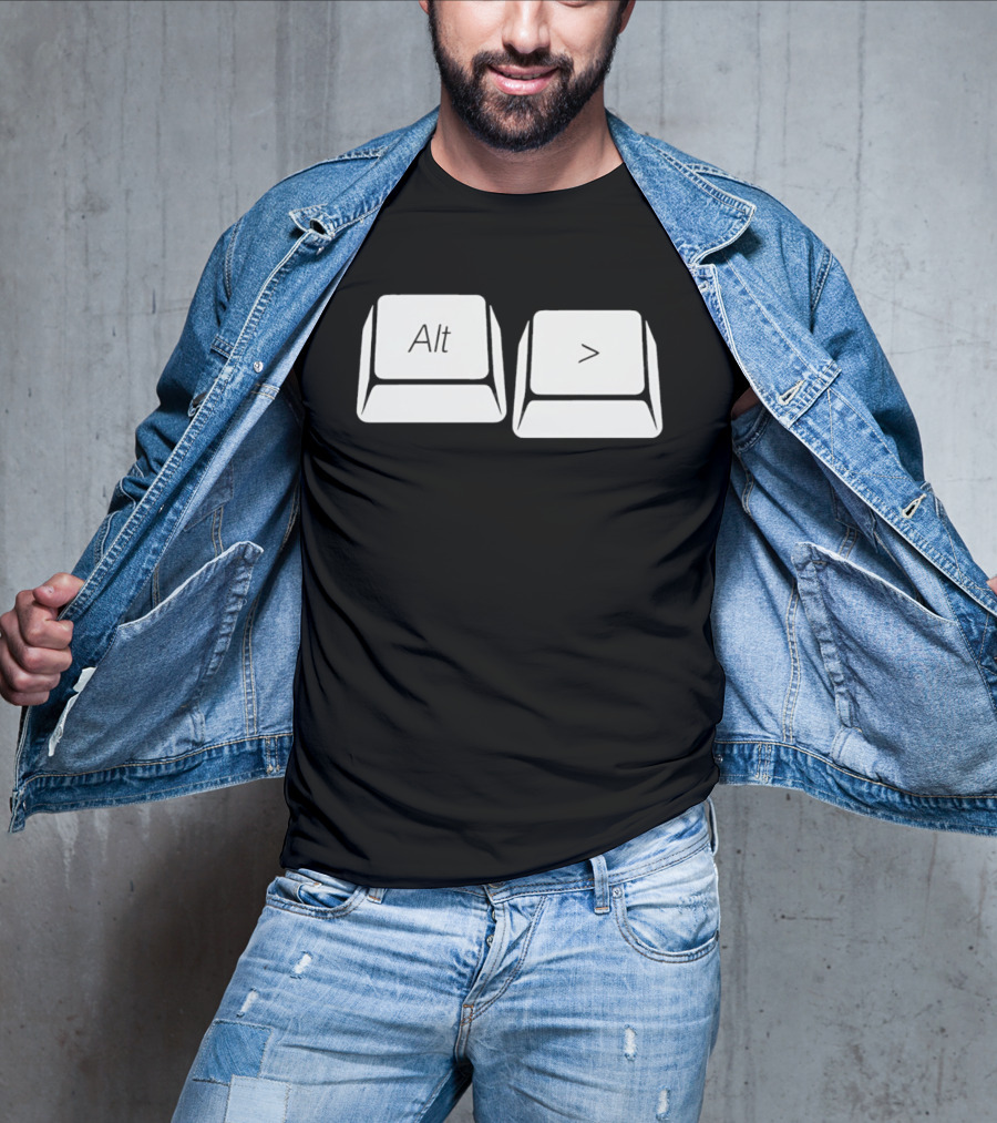 Alt Greater Than Keyboard Keys Shortcut T-Shirt