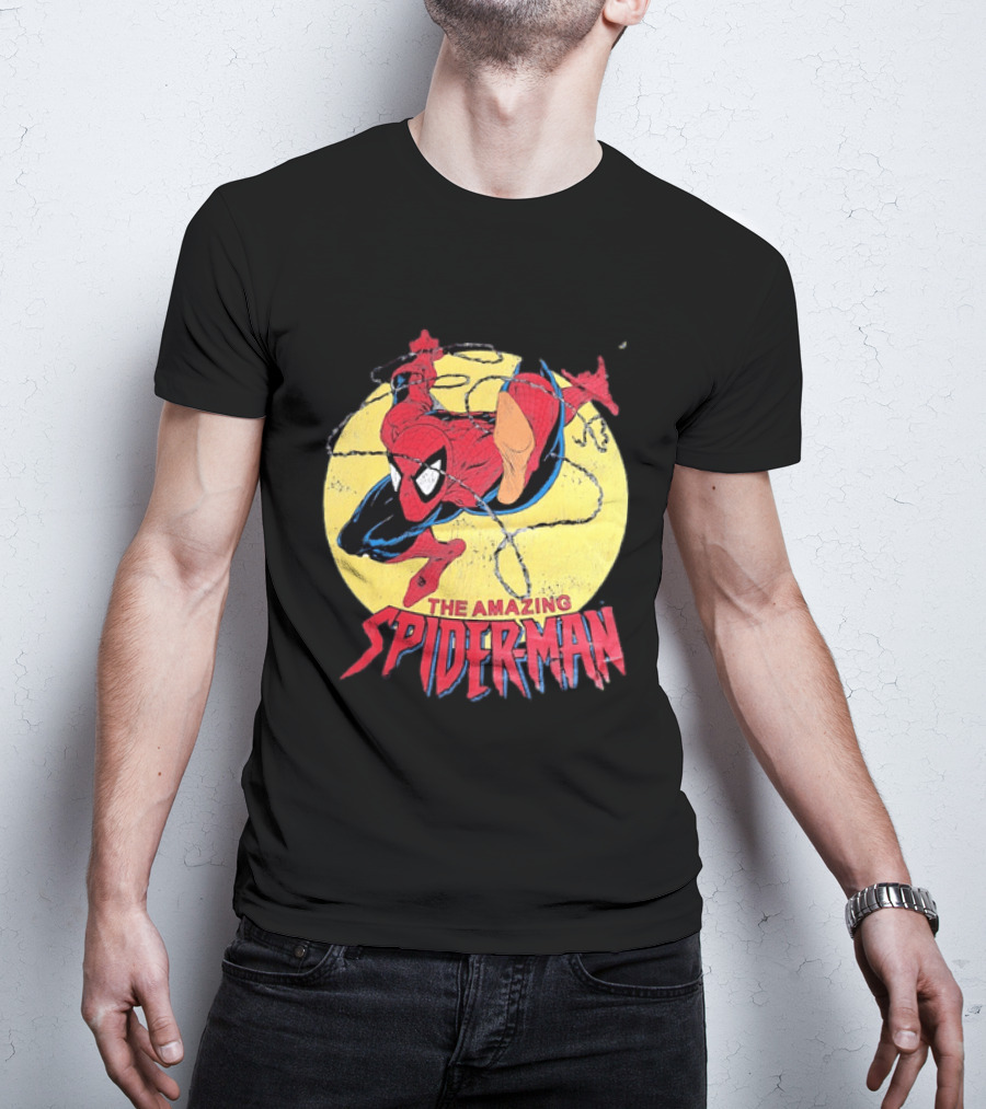 Amazing Spider Man Distressed Marvel Superhero Webslinger T-Shirt