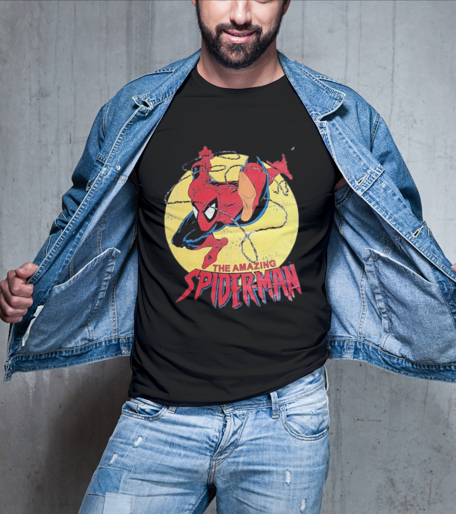 Amazing Spider Man Distressed Marvel Superhero Webslinger T-Shirt