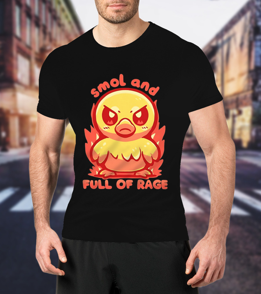 Smol And Full Of Rage Angry Duck T-Shirt