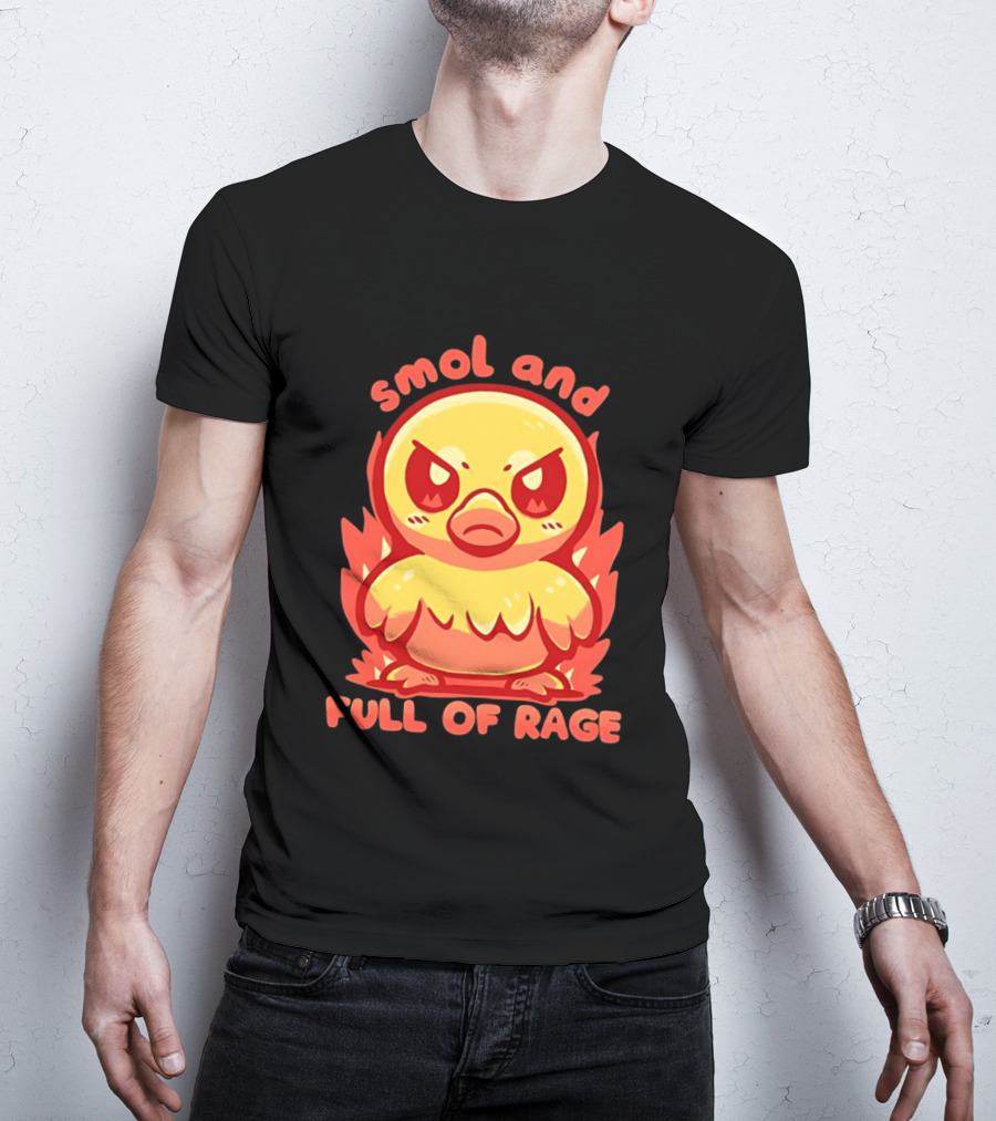 Smol And Full Of Rage Angry Duck T-Shirt