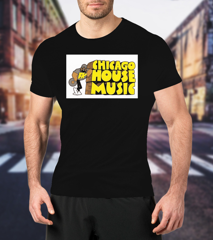 FK Chicago House Music Retro Vinyl DJ T-Shirt