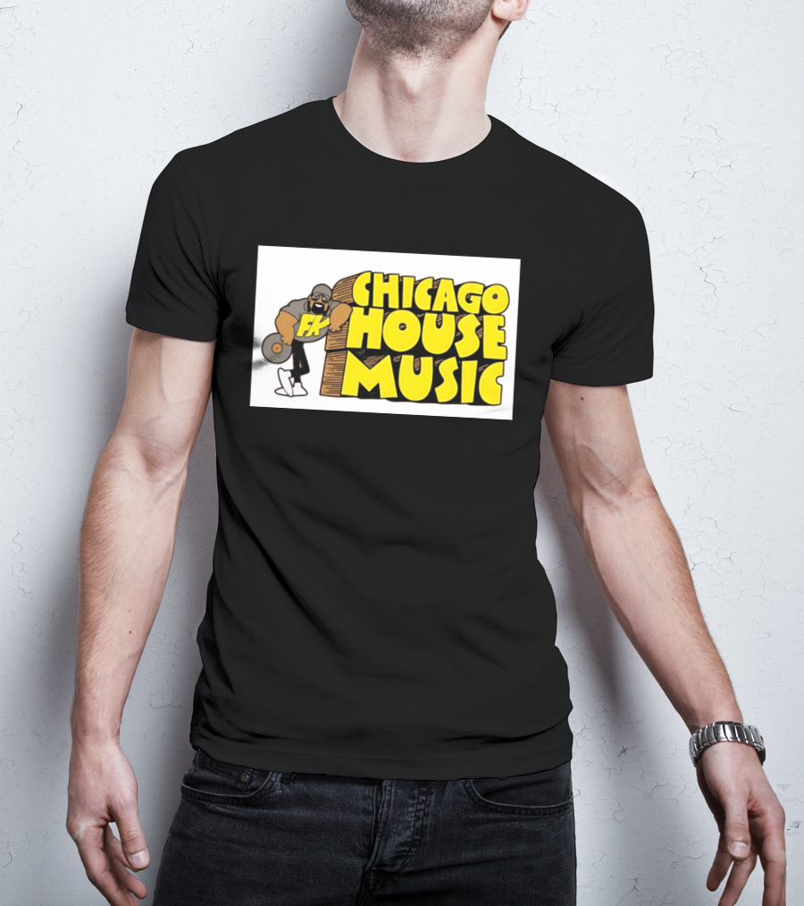 FK Chicago House Music Retro Vinyl DJ T-Shirt